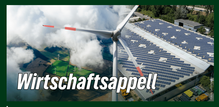 Ein Appell aus der Wirtschaft – unsere Zukunft ist erneuerbar